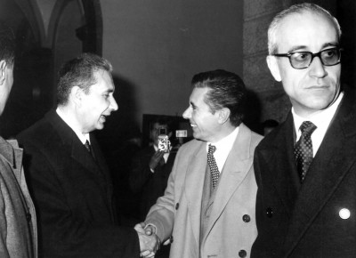 Invigningen den 23 maj 1964 i närvaro av premiärminister Aldo Moro. 